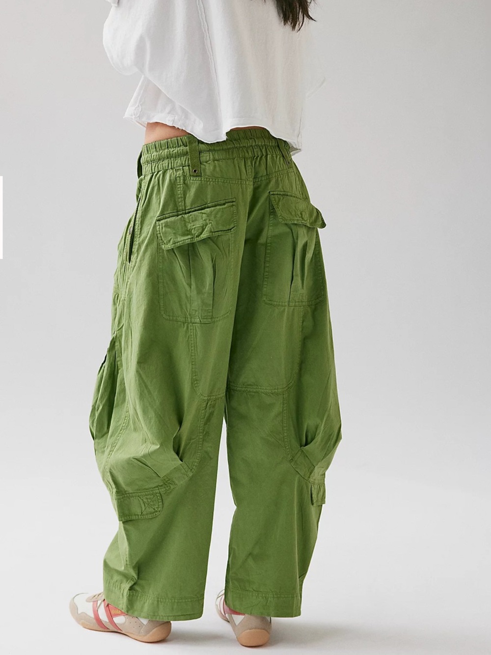 Free People Onset Pull-On Cargo Pants Green Large - Picture 4 of 15